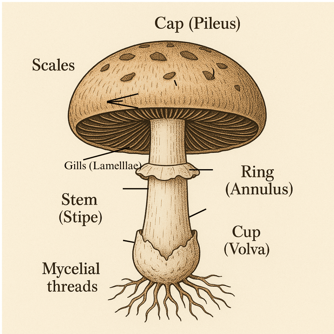 Parts of a Mushroom