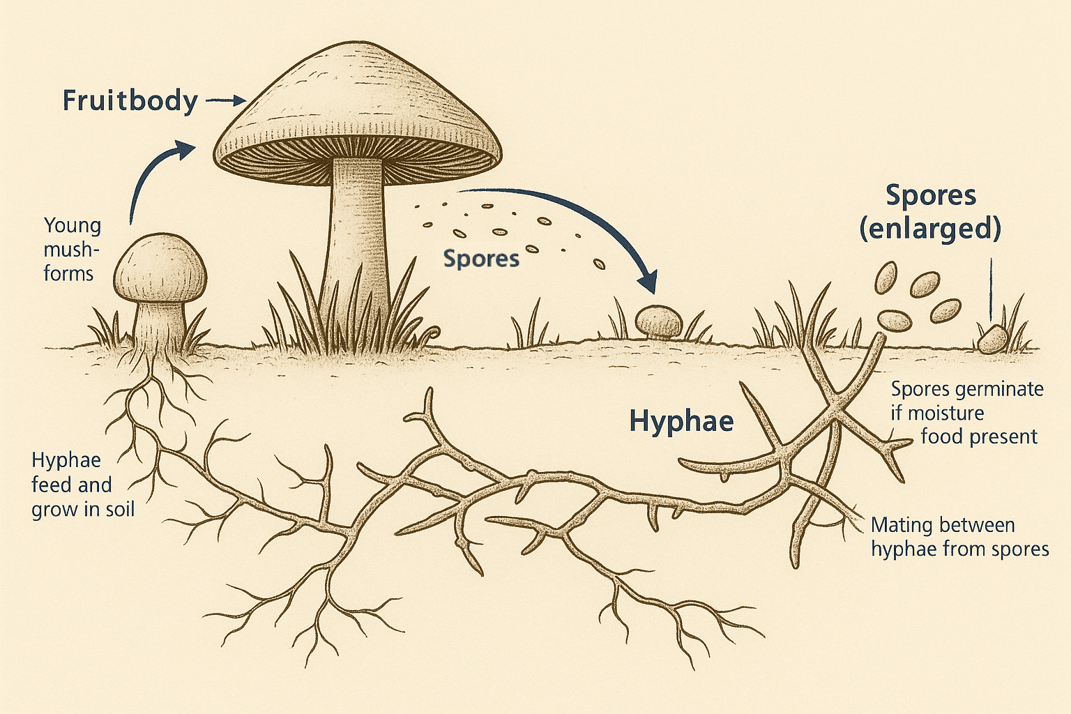 Lifecycle of a Mushroom